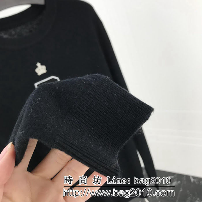 DＧ杜嘉班納 18SS秋冬新款 奴羊毛毛衣 胸口刺繡毛巾底DG圖案 保暖舒適男款羊毛衫 ydi2409